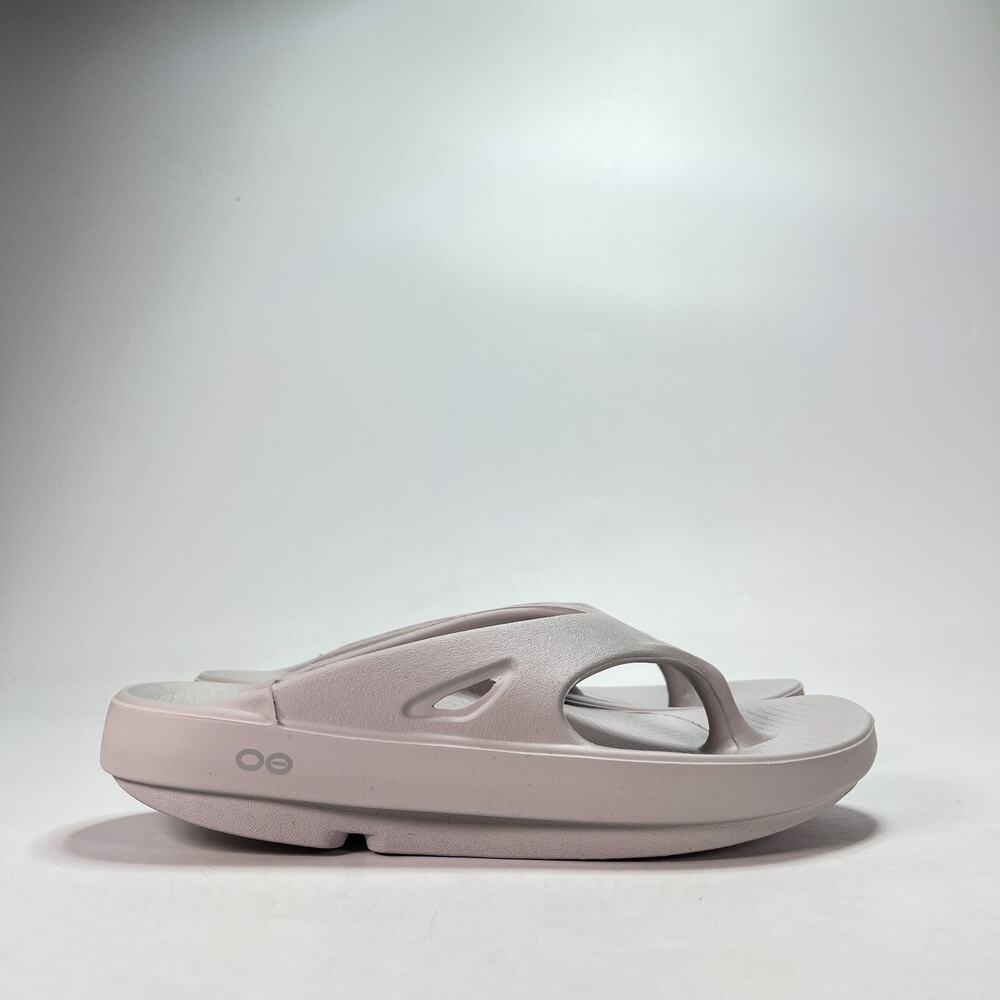 OOFOS OOriginal Moonstone Light Gray Slides Recovery Thong Sandals Womens Size 9